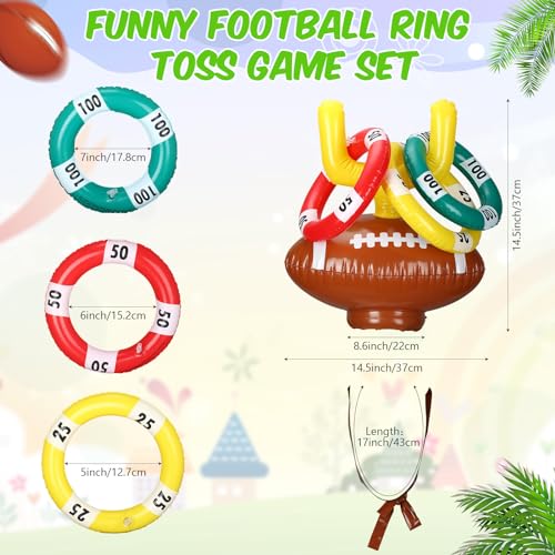 Sets Inflatable Post Ring Toss Football Goal Toss Goal Post Ring GamePost Ring Toss Game for Family Football Party Games