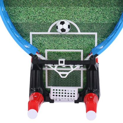 Mini Foosball Table, Double Player Battle Tabletop Football Game, Desktop Soccer Game with 2 Balls 2 Toy Tray 8 Accessories for Adults Kids Family Room