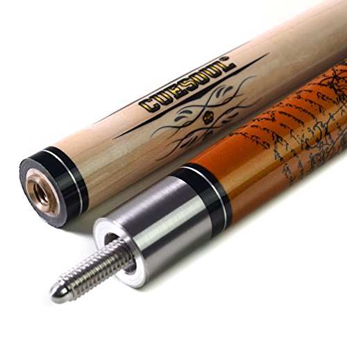 CUESOUL 58 inch 1/2 Maple Pool Cue Stick Kit-Rockin Series - color: G406, size: 21oz
