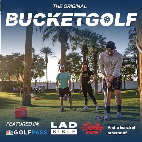 BUCKETGOLF Original Game 3-Hole Travel Set – #1 Backyard Golf Game for Adults. Ideal for Yard, Beach, Park, Camping, and Outdoor Fun - size: Without Clubs