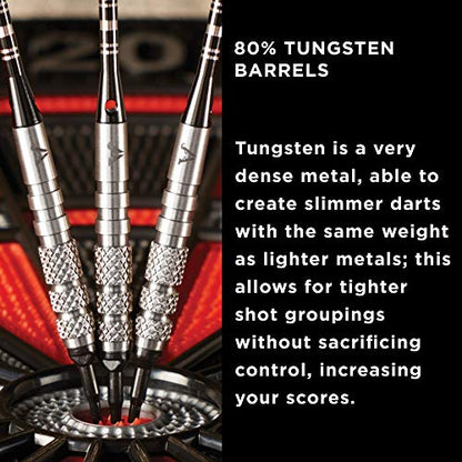 Viper Bully 80% Tungsten Soft Tip Dart Set with Case, 18 Grams - style: Medium Knurling