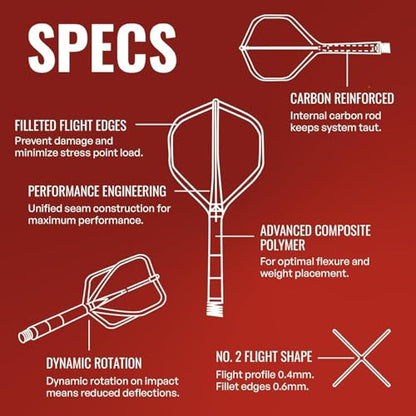 Shot! Darts Flight Deck One Piece Dart Flight and Shaft System, Reduced Deflections, Standard Shaped Flight (350 Micron) Available in Set of 3 - color: Orange, size: Inbetween