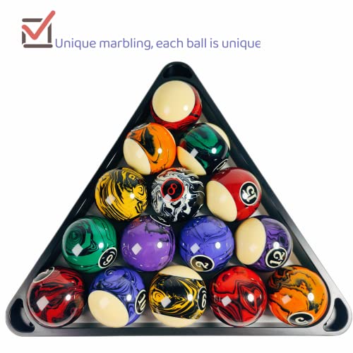 Billiard Balls Set 16 Pool Table Balls Resin Ball 2-1/4"(Several Style Available)