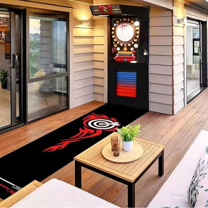 Dart Rug,Non-Slip with Throw Line Portable,Dart Carpet Mats | for Recreation Center Sports Club Basement Entertainment Area Garage Dormitory - size: D