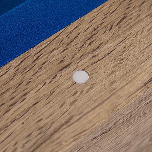 American Legend Billiard Table with Rustic Wood Finish - color: Blue 84