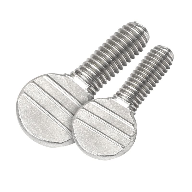 10Pcs M5 M6 304 Stainless Steel Hand Thumb Screw Table Tennis Racquet Screw Wave Plate Screw Press Flat Head Bolts - (Size: M6, Length: 12mm(10PCS)) - color: M6 / 12mm(10pcs)