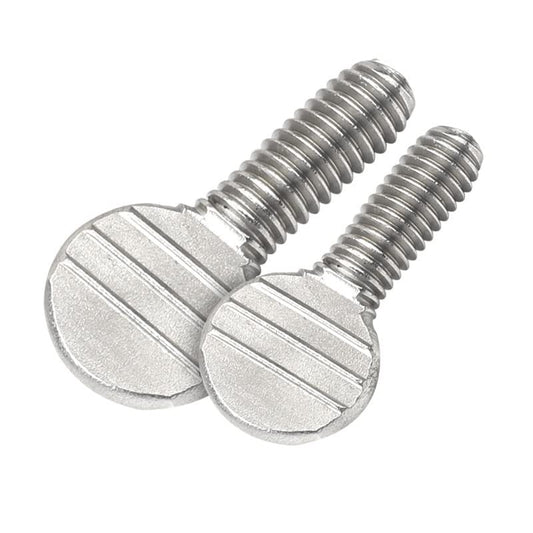10Pcs M5 M6 304 Stainless Steel Hand Thumb Screw Table Tennis Racquet Screw Wave Plate Screw Press Flat Head Bolts - (Size: M6, Length: 12mm(10PCS)) - color: M6 / 12mm(10pcs)