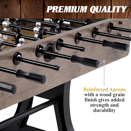 Barrington Foosball Multiple Styles Soccer Foosball Tables, Durable & Stylish Designs with Tabletop Sports Soccer Balls, Perfect for Family Game Rooms - style: 58 In. Coventry