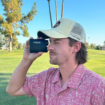Gogogo Sport Vpro GS03 Laser Golf/Hunting Rangefinder, 1000/1200 Yards Laser Range Finder with 6X Magnification Ultra-Clear View, Lightweight, Slope, Pin-Seeker & Flag-Lock & Vibration - color: GS03