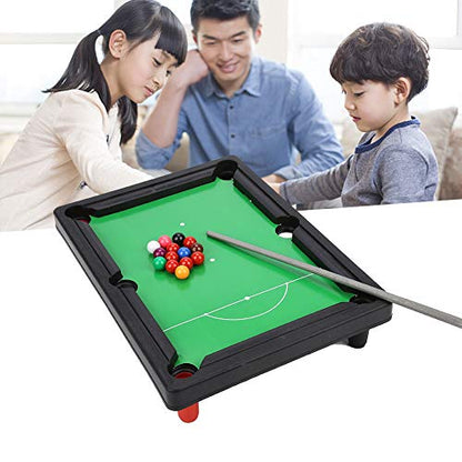 Small Size Mini Pool Table, Mini Snooker Game Set Compact Size Billiard Table, Portable High Simulation Kids for Family Playing Adults for Praty