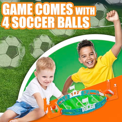 EXPRESSIONS Tabletop Soccer Game – Portable Mini Soccer Goal with 4 Balls Included | Desktop Hand Soccer Training Toy | Fun Desk Game for Office, Work & Travel | Great Gift for Kids & Adults - style: Soccer