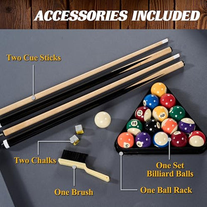 Barrington Billiards Multiple Styles Pool Table, Preassembled Playfields with Complete Billiard Accessory Sets, Perfect for Family Game Rooms | Multiple Styles - style: 7 Ft. Camden