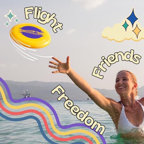 Frisbee Cool Flyer 3 Pack Flying Disc, 9.95 Inch Sports Disc Lightweight Durable for Outdoor Beach Park Backyard Game - 130g