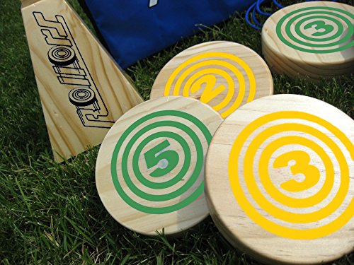 Rollors Backyard Game Expansion Pack (Disks Only) | Wooden Yard Game, Combining Horseshoes, Bocce, Bowling, Fun for All Ages and Families