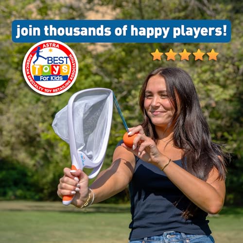 Djubi Slingball, Best Gifts for Kids and Teens All Ages 8 & Up - Slingshot Outdoor Beach, Lawn, & Tailgating Family Game - Toys Gifts for 8 9 10 11 12 13 Year Old Boys - Classic