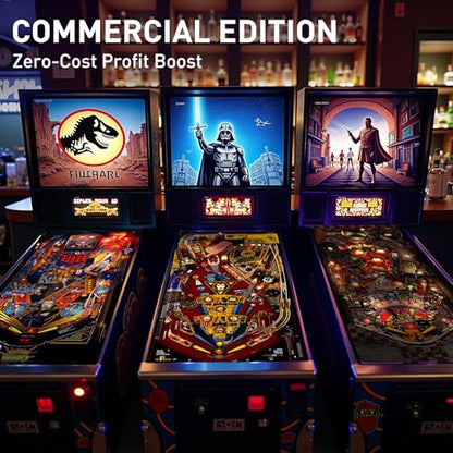 Arcade Pro Pinball Machine, 1000 in 1 Games, 43" 4K Ultra HD, American Style Vintage Cabinet, Digital Leaderboard, Haptic Feedback, for Home Game Room