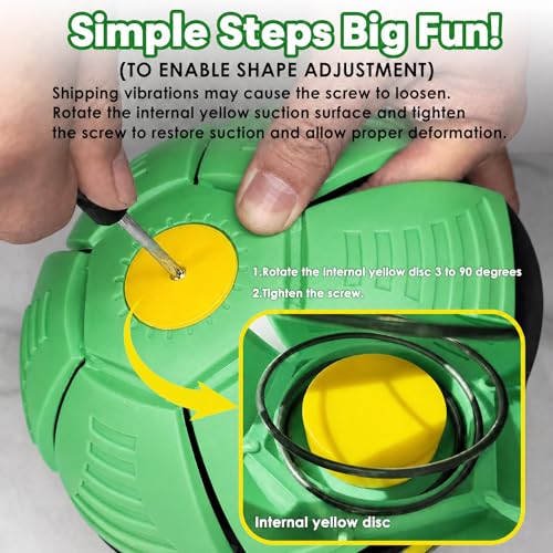 Magic Metaball, Magic Bouncing Ball, Magic Flying Saucer Interactive Pop-Up Transform Toy, Family Interaction Green Bouncy Ball, Collapsible Time Delay Frisbee Flying Disc Toy with 6 Light - color: Green