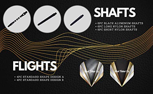 Soft Tip Darts Set - Professional Darts with Customizable Configuration, Aluminum & Plastic Shafts, O-Rings, Flights, Dart Tool, 50PC Extra 2BA Tips - color: 17g-Signature-STC10414
