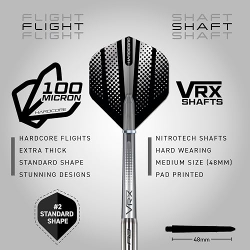 RED DRAGON Darts - Rebel | Recon | Ascend | Paradym | Wolf - Professional Soft Tip Darts - Includes Dart Flights and Shafts - size: Standard