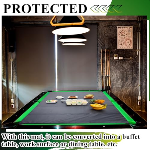 Leyndo 8 ft/7 ft Pool Table Insert for Table Conversion Topper Dining/Game Foam Billiard Pool Convertible Cover Mat Waterproof and Foldable, Black - size: 7'