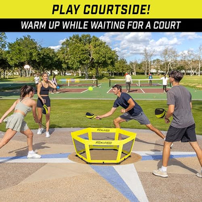 GoSports Pickle 360 Game Set – Pickleball Without a Court – Outdoor Lawn, Beach, and Backyard Paddle Ball Game - style: Hardcourt