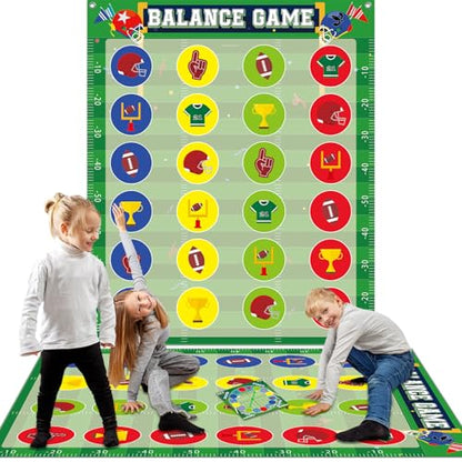 Lonfliness Football Party Game Football Party Pose Balance Floor Gaming Mat Classroom Group Interactive Indoor Outdoor Activity for Adult Family School Yard Reunion Board Game Gift