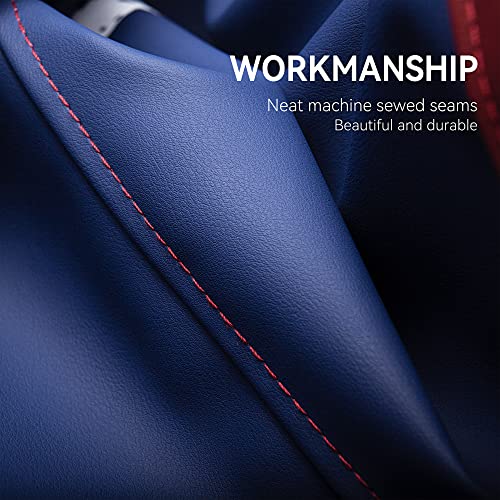 Pool Table Cover, Waterproof Indoor/Outdoor Heavy Leatherette Pool Table Accessories, Billiards Accessories for Protecting Felt, 7/8/9 Feet Fitted Billiard Covers Red & Blue(9FT/OG)