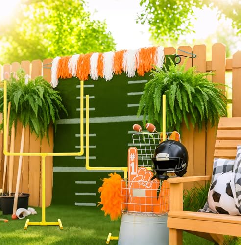 VioraWhite 2 Pcs Football Party Decoration 47.24" x 23.62" Plastic Football Goal Centerpiece Soccer Goal Post Field Post Decoration for Game Day Soccer Theme Party Decor - style: 47.24" X 23.62"