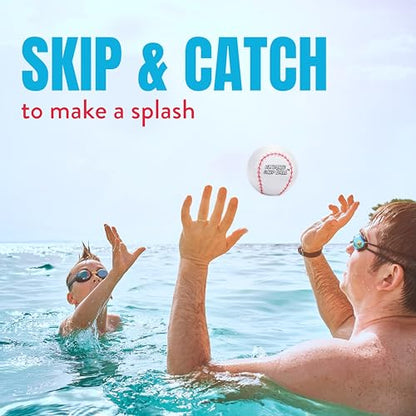 Activ Life The Ultimate Water Skip Balls, Water Bouncing Ball for Swimming Pool, Beach Toys for Friends, Family, Kids and Adults - style: Baseballs