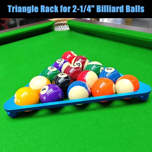 Aluminum Alloy Pool Ball Rack Billiard Ball Triangle Rack for 2-1/4" Pool Balls, Pool Table Ball Holder Positioning Rack - color: Blue