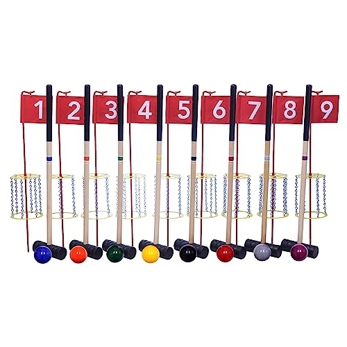 Deluxe Flag Croquet Golf Game Set - size: 8 Player Set