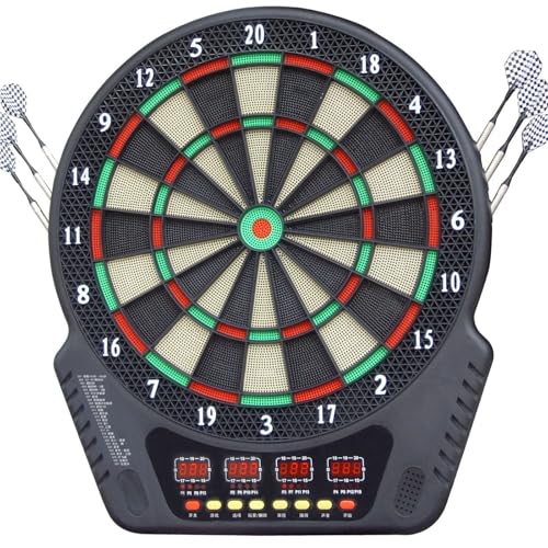 Electronic Soft Tip Dart Board Set with Colorful Led Digital Electric Dartboard Includes 6 Darts Power Adapter for Adults, Home & Bar