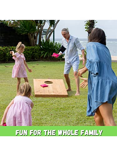 Slick Woody's Professional-Grade Cornhole Boards - 4'x2' Solid Wood Regulation Woodgrain Flag Bean Bag Toss Game with 8 Resin Filled Bags - color: B&W American Flag