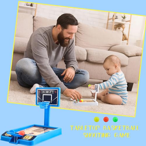 12 Pack Mini Basketball Game Toys - Tabletop Basketball Shooting Game for Kids - Goodie Bag Stuffers, Party Favors, Birthday Gifts, 2 Colors