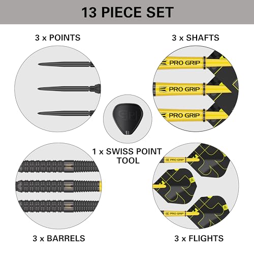 Target Darts Bolide Void 90% Tungsten Dart Set, Steel Tip Swiss Point Darts | 21G/22G/23G/24G/25G/25G | Professional Darts Sets, Black Darts, Swiss Point Tool Included - size: 24G, style: Barrel 02