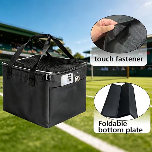 Tennis Ball Bag with Sturdy Bottom, tennis ball,Pickleball, Baseball, Lacrosse & Table Tennis, Teaching, Ball Picking & Organizing (Holds 150 Tennis Balls or 100 Pickleballs)
