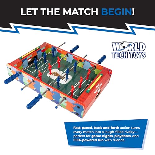 FIFA Foosball Table for Kids – Tabletop Soccer Game with Rod Handles, Ball & Players – Wooden Mini Game Table – FIFA Licensed - Kids 4+