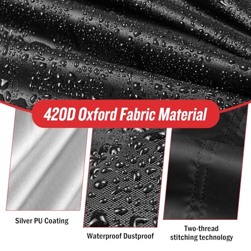 Outdoor Prep Table Cover 28 Inch,Waterproof Patio Outdoor Stainless Steel Metal Grill BBQ Table Cart Cover Dustproof Windproof All Season Pretection for Outdoor Table - 28 x 18 x 35 Inch