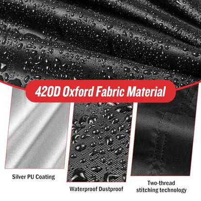Outdoor Prep Table Cover 28 Inch,Waterproof Patio Outdoor Stainless Steel Metal Grill BBQ Table Cart Cover Dustproof Windproof All Season Pretection for Outdoor Table - 28 x 18 x 35 Inch