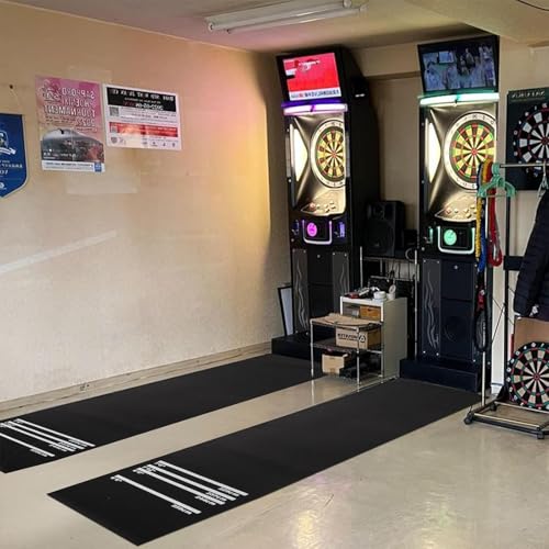 Dart Board Mat, Non-Slip Shock Absorbing Cushioned Pad, Protective Pad with 4 Throw Distances, 300x34cm Dart Floor Pads, Darts Carpet Mat for Family Playroom Bar Party Game Room Entertainment Fun - color: 06
