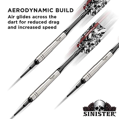 Viper Sinister 95% Tungsten Soft Tip Darts - size: 18 grams, style: Beveled Barrel