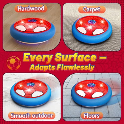 HopeRock Soccer Toys 2 Pack Hover Soccer Ball Toys Indoor Soccer Set with LED Lights, Soft Foam Bumpers, Air Floating Soccer Gifts for Kids Boys Girls Ages 3-12 - style: Style C