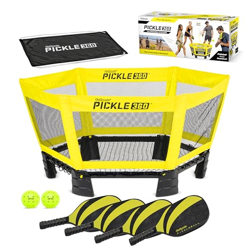 GoSports Pickle 360 Game Set – Pickleball Without a Court – Outdoor Lawn, Beach, and Backyard Paddle Ball Game - style: PRO