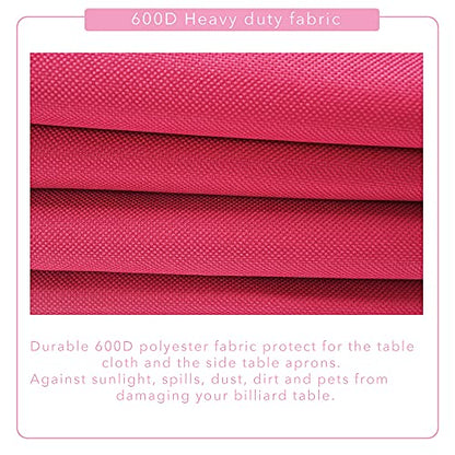 7/8/9FT Heavy Duty 600D Polyester Canvas Billiard Pool Table Cover(7 Colors Available) (Wine Red, 8-Foot) - color: Wine Red, size: 8-Foot