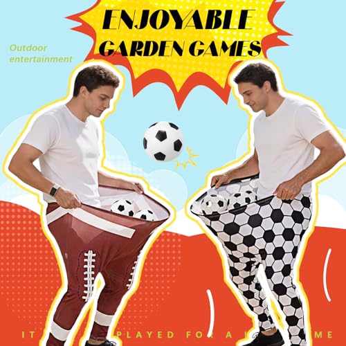 Granny Pants Yard Game, Baseball Soccer Game Outdoor Party Toss with 2.5 Inch Durable High-Bounce Balls, No Inflation Needed, Wind-Resistant for Backyard, Family Reunion & Easter - style: Ball Sports