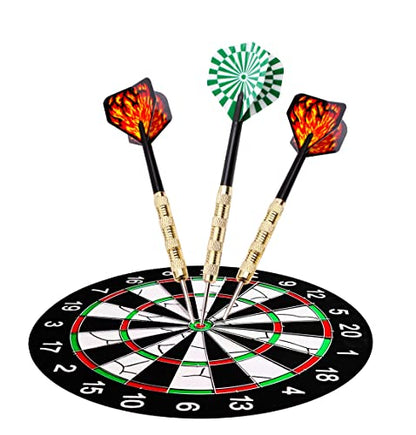 MaxMau Steel Tip Darts Set,Professional Darts Metal Tip,Metal Darts for Dartboard,18 pcs