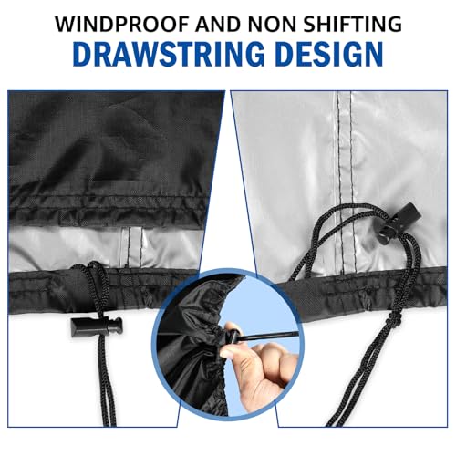 Ping Pong Table Cover,Heavy Duty Waterproof Windproof Cover with Drawstring for Outdoor & Indoor Foldable Table Tennis Tables, All Weather Multi Protection