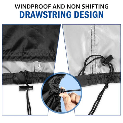 Ping Pong Table Cover,Heavy Duty Waterproof Windproof Cover with Drawstring for Outdoor & Indoor Foldable Table Tennis Tables, All Weather Multi Protection