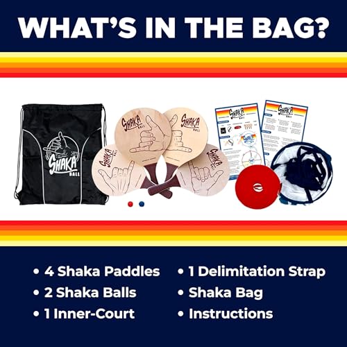 Game Set – Fun Beach Holiday Camping Games for Adults, Family & Kids – Lawn & Large Outdoor Teen Party Game – Water & Group Vacation Summer Fun Activities – Park & Yard Portable Paddle Kit