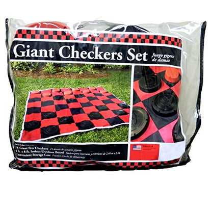 Giant Checkers Game Set – Fun for Backyard, Parties & Family Game Night